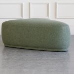 Sandy Fabric Large Ottoman