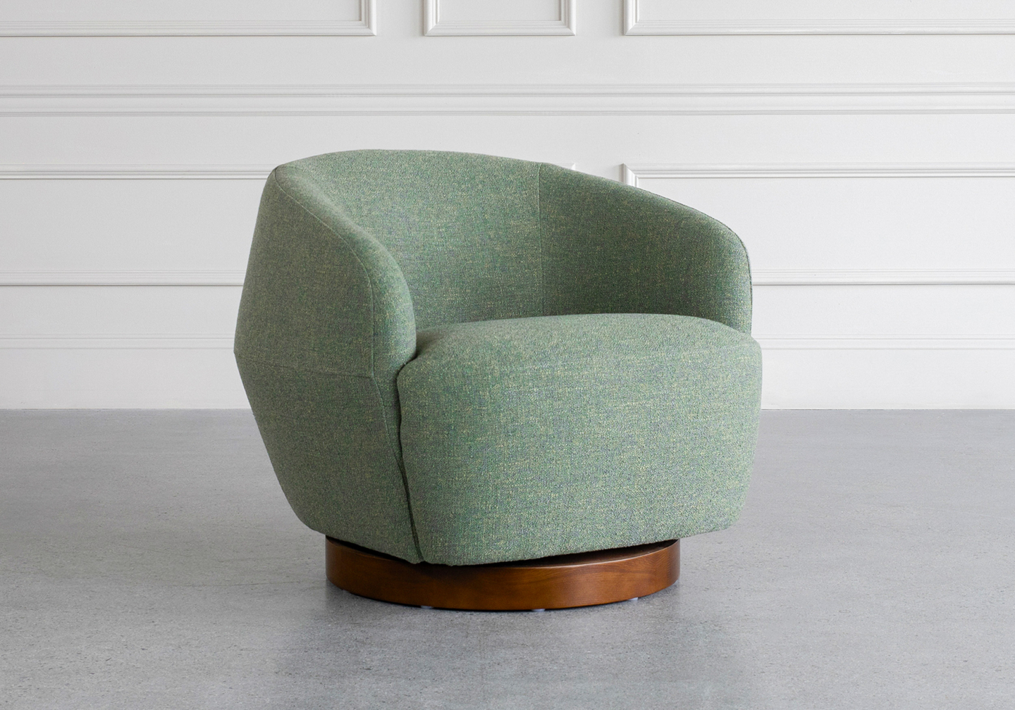 aldo fabric swivel accent chair angle