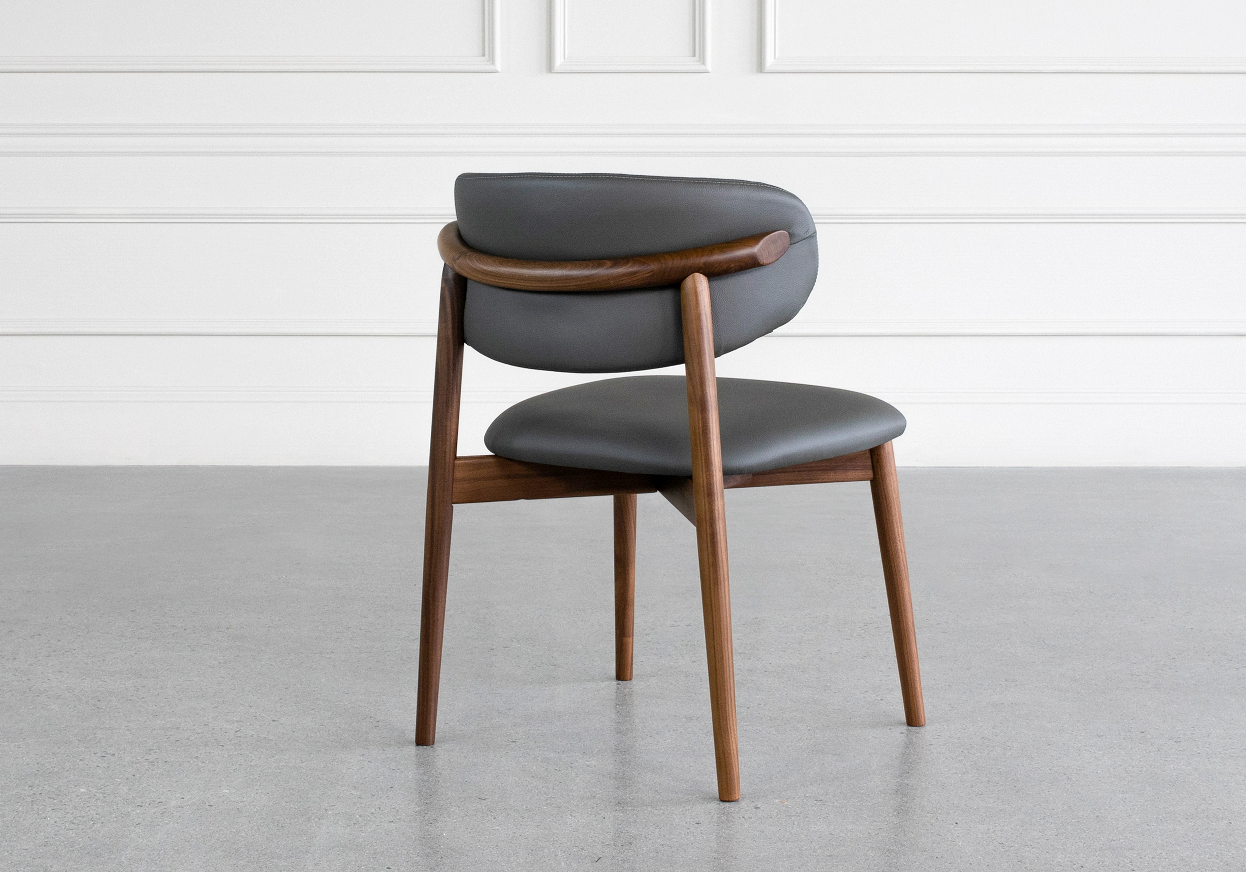 Dino Iron Leather Dining Chair Back