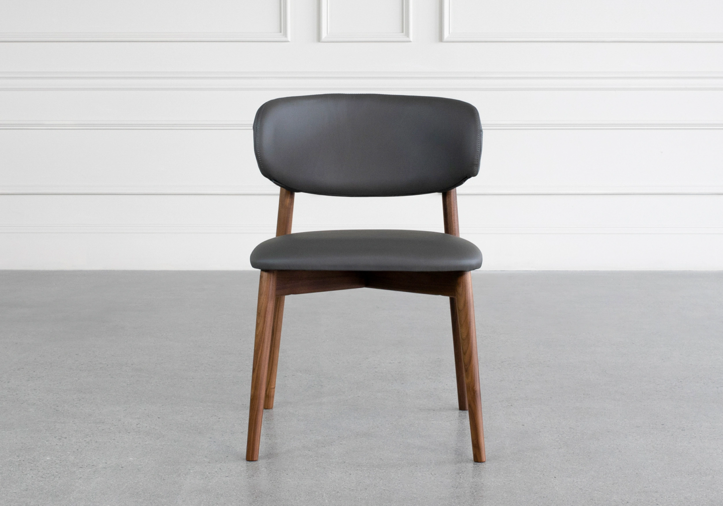 Dino Iron Leather Dining Chair Front