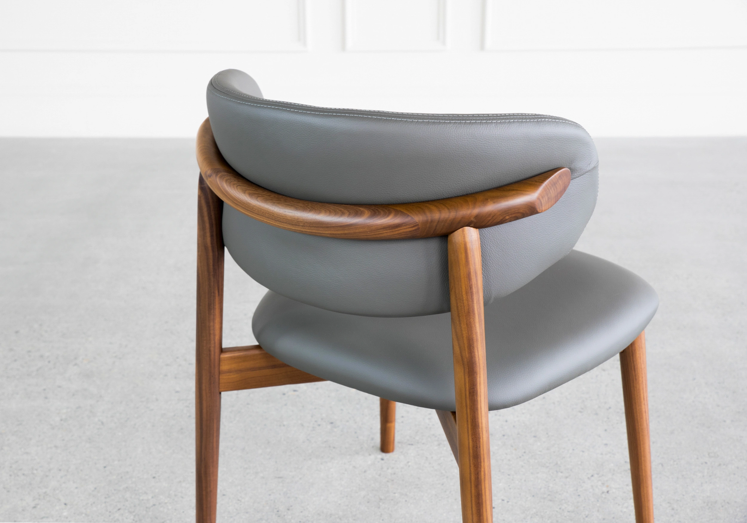 Dino Iron Leather Dining Chair  Details