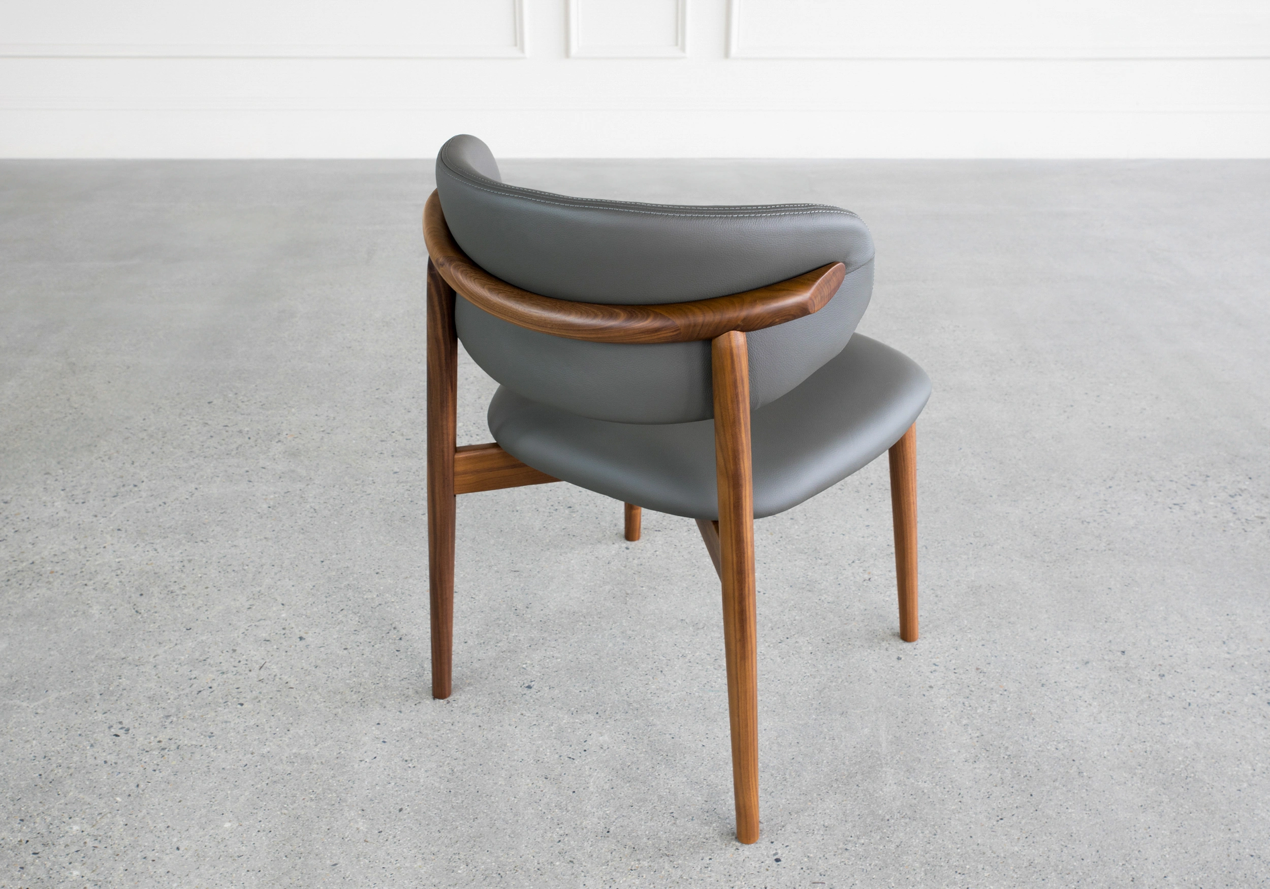 Dino Iron Leather Dining Chair Back