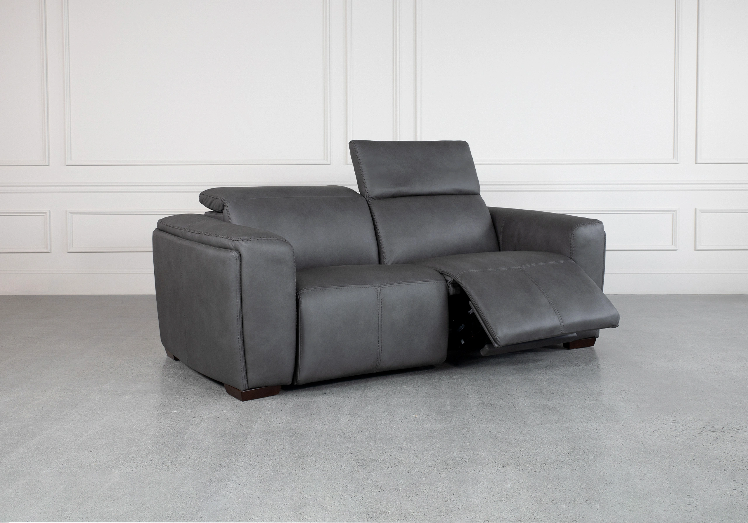 Maple Leather Sofa Angle