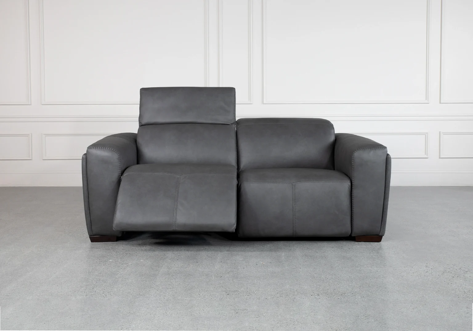 Maple Leather Sofa Front 2