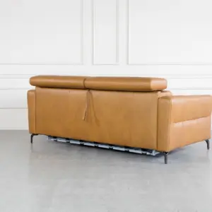 Tudor Leather Sofa Bed - Back Tudor Leather Sofa Bed - Back