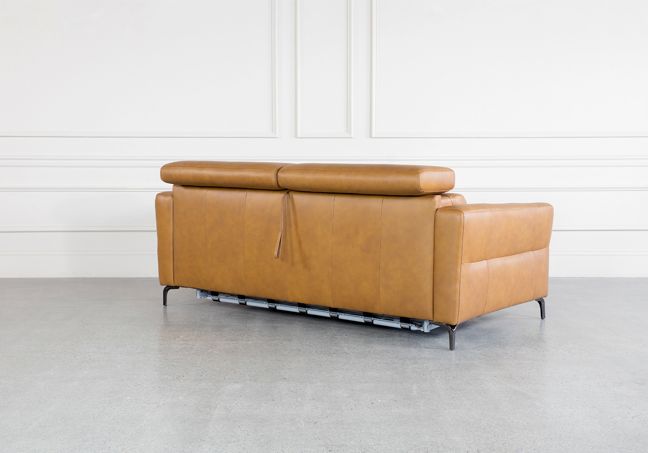 Tudor Leather Sofa Bed - Back