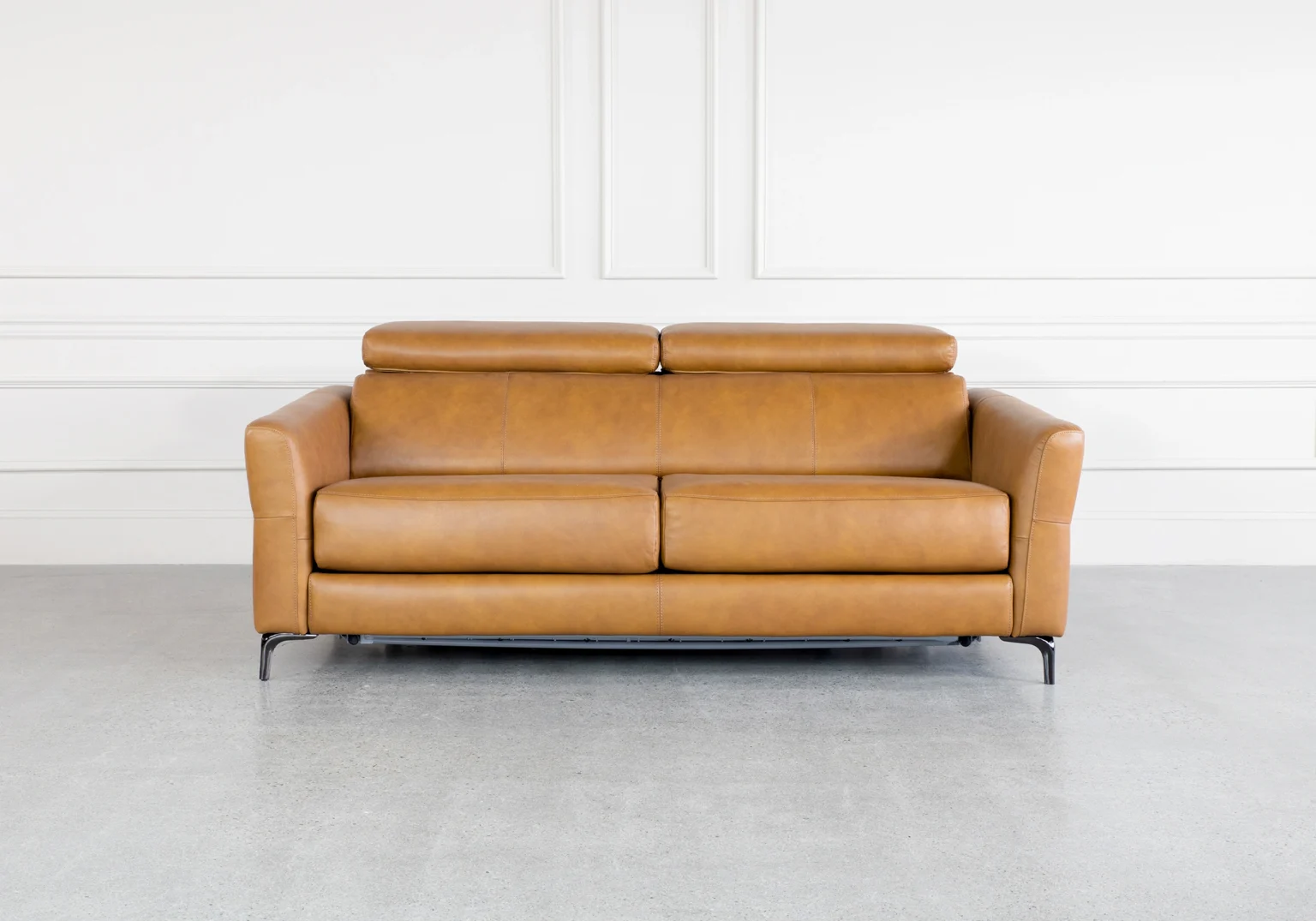 Tudor Leather Sofa Bed Front