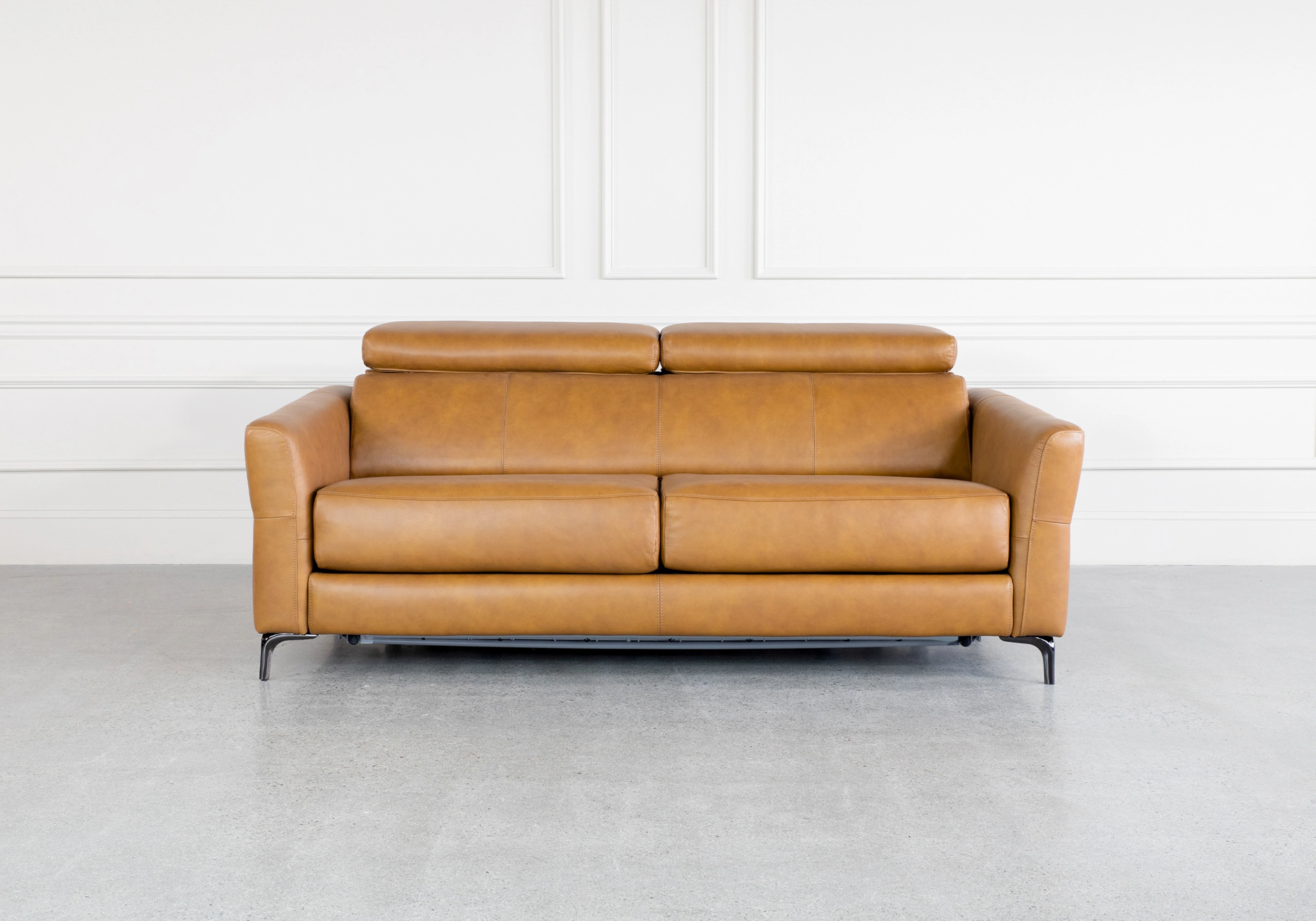 Tudor Leather Sofa Bed Front