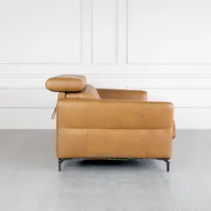 Tudor Leather Sofa Bed - Side Tudor Leather Sofa Bed - Side