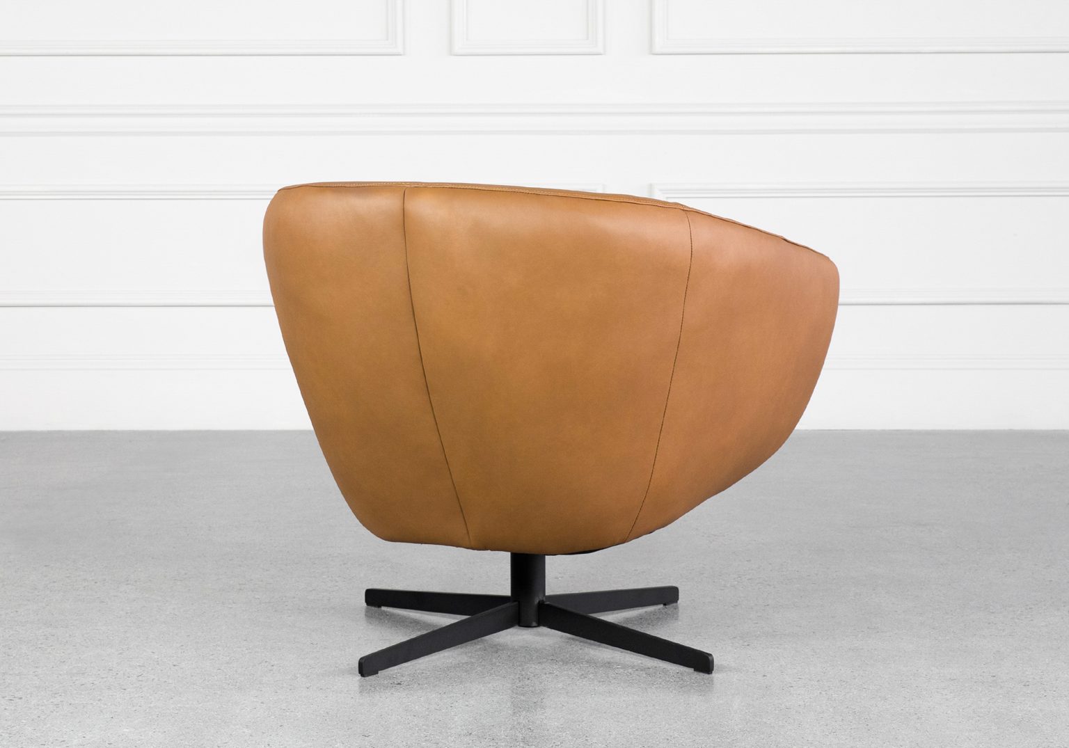 CardIff Oslo Antel Leather Swivel Chair Back