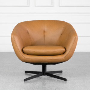 CardIff Oslo Antel Leather Swivel Chair Front CardIff Oslo Antel Leather Swivel Chair Front
