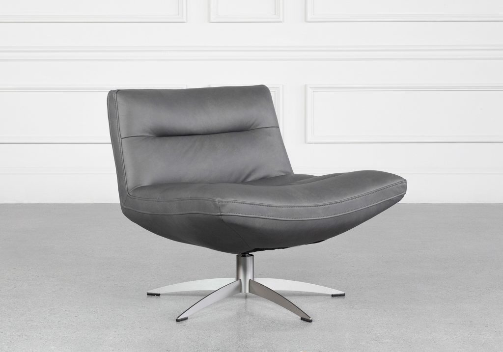Leeds Leather Swivel Chair Angle