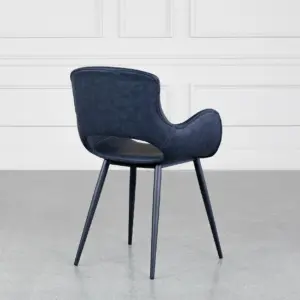 Porter Black Faux Leather Armchair - Back Porter Black Faux Leather Armchair - Back
