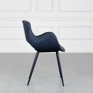 Porter Black Faux Leather Armchair - Side Porter Black Faux Leather Armchair - Side