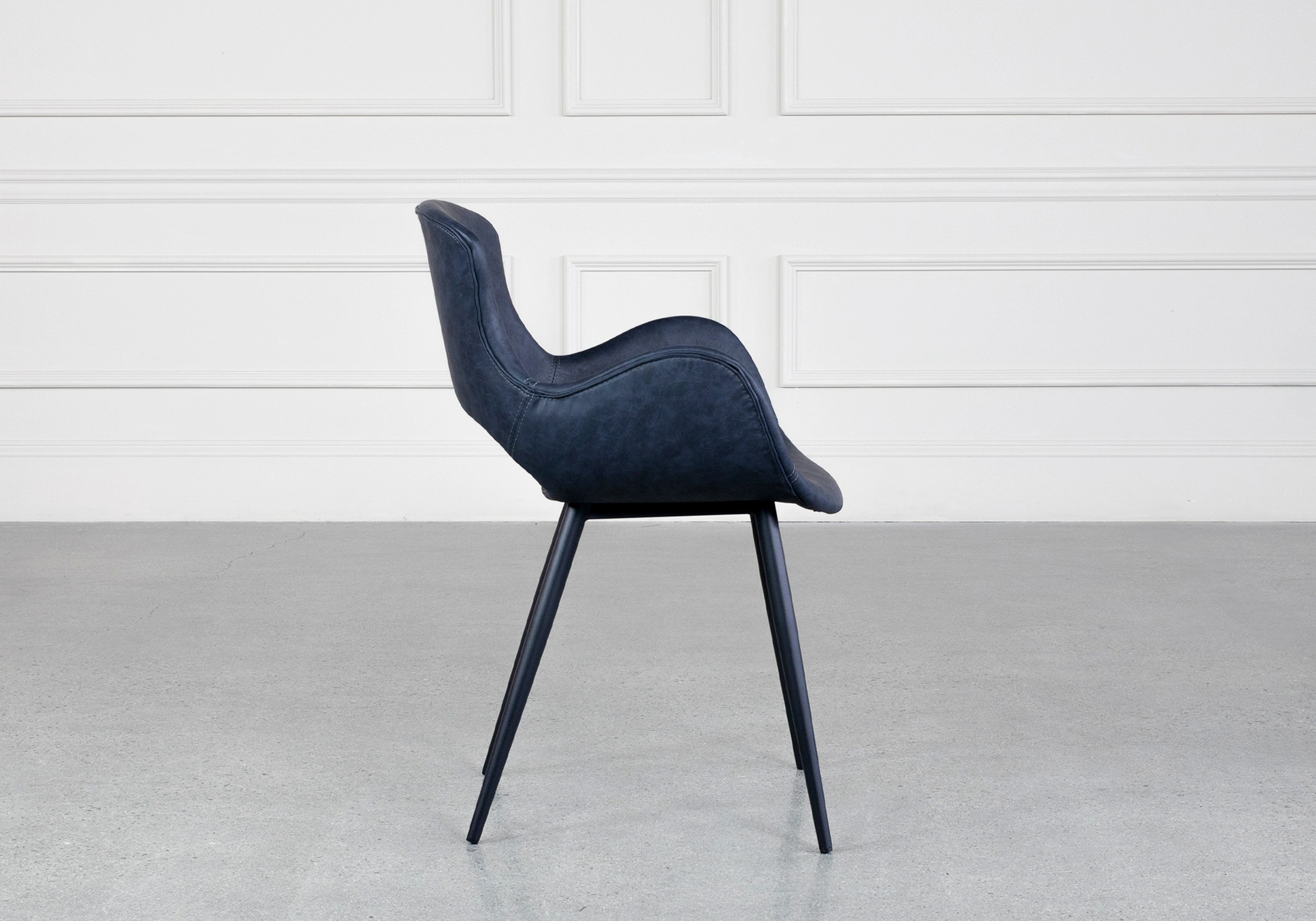 Porter Black Faux Leather Armchair - Side Porter Black Faux Leather Armchair - Side