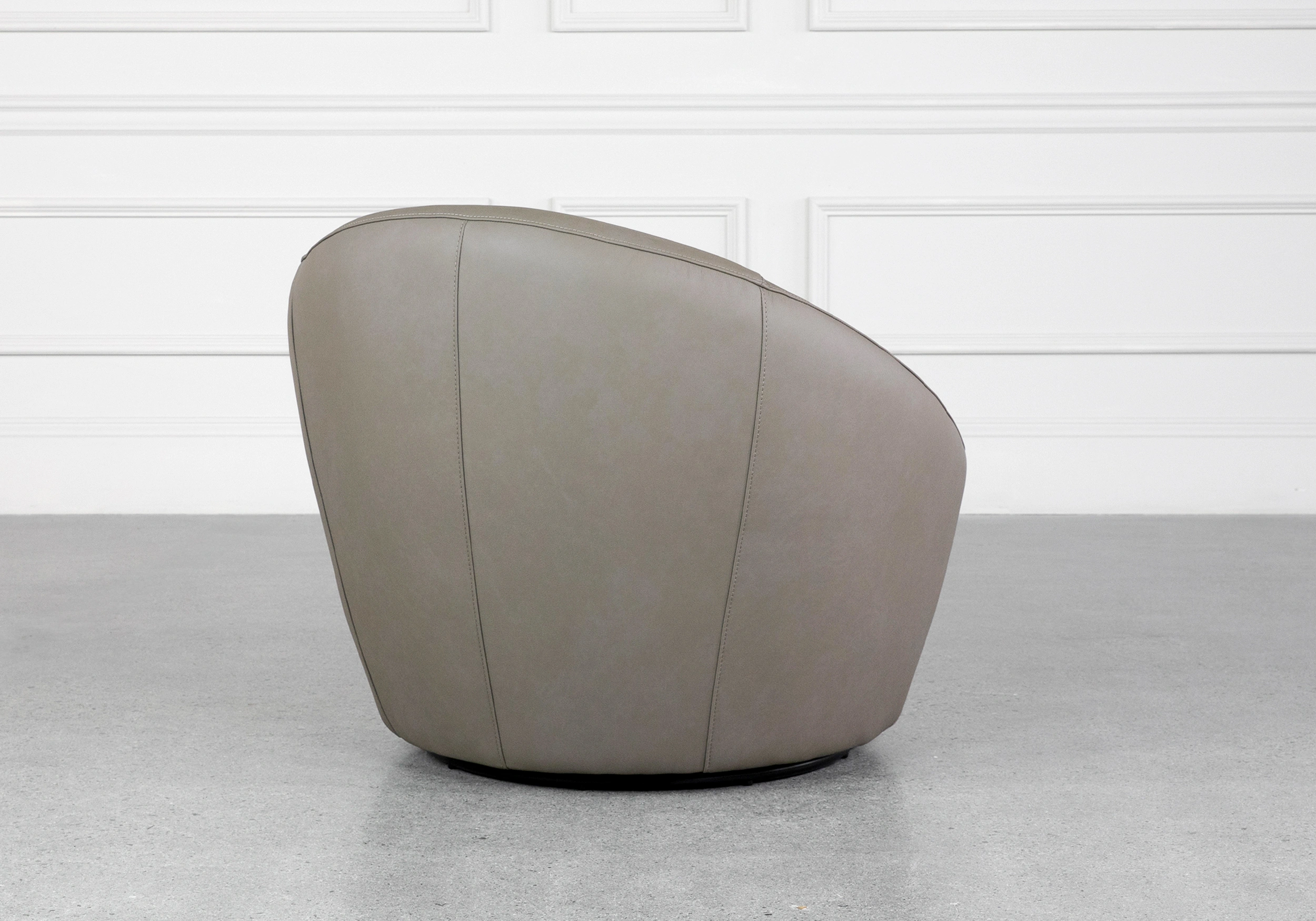 Preston Dust Leather Accent Chair Back