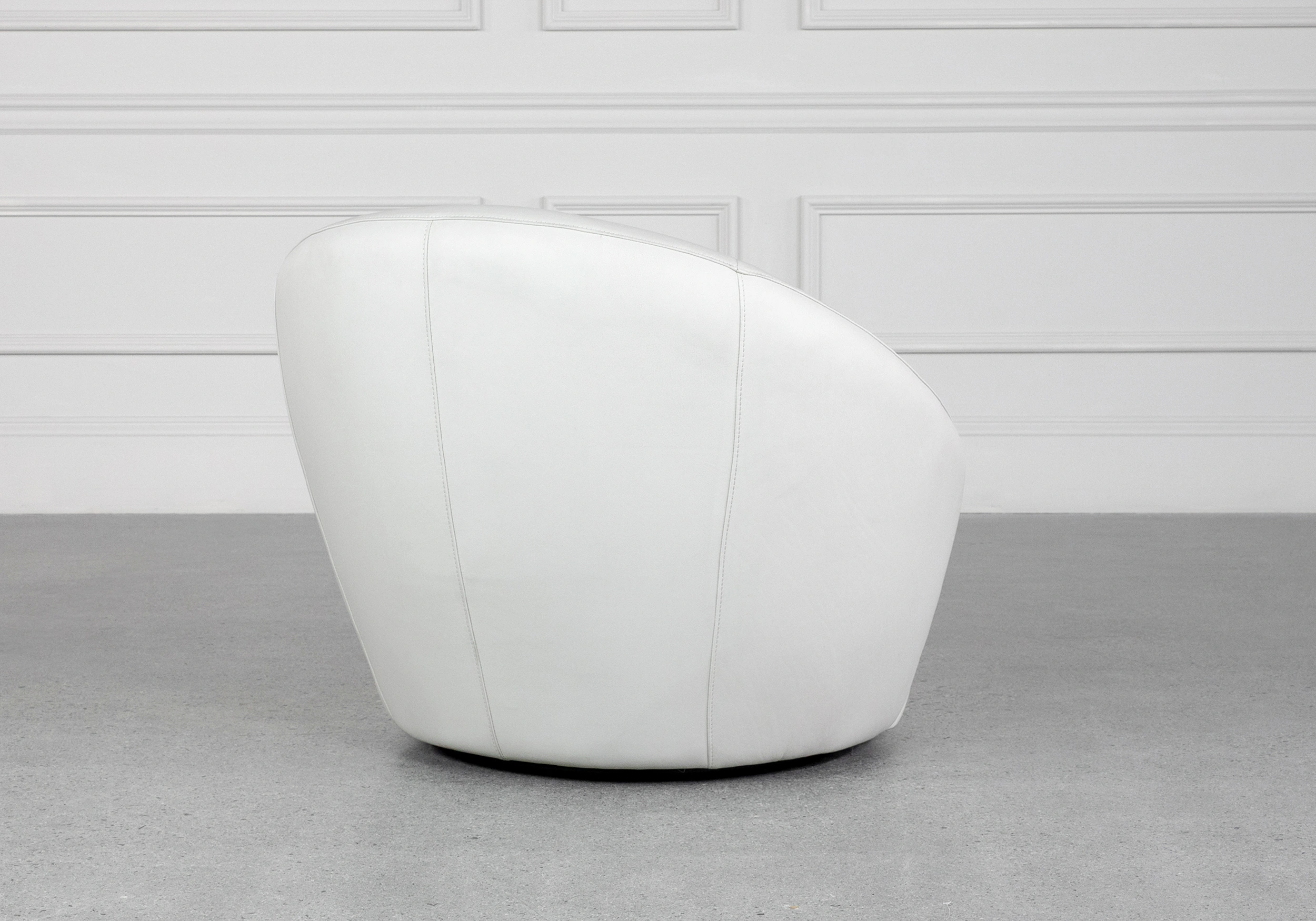 Preston Pebble Leather Accent Chair Back