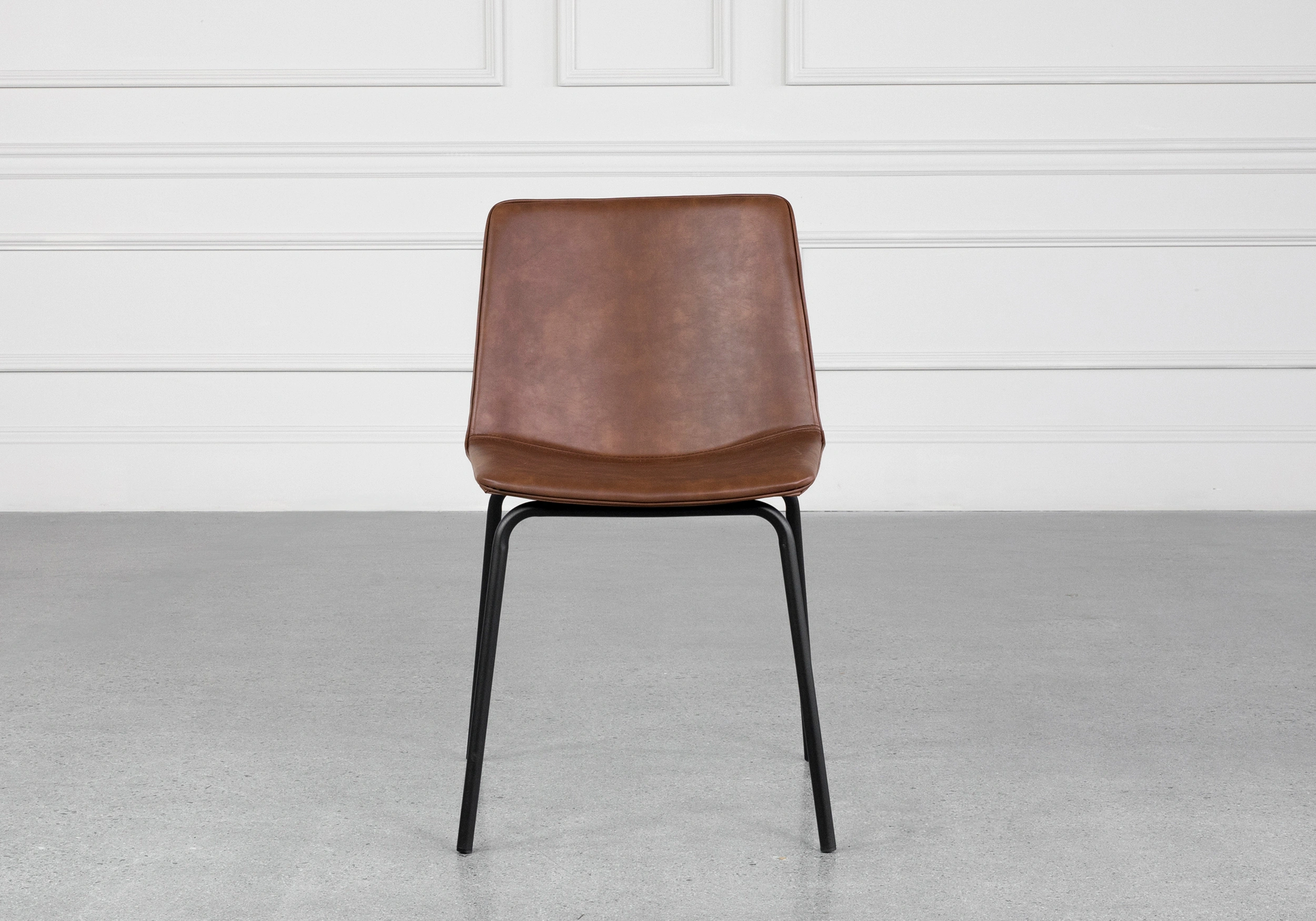 Samuel Tan Vinyl Dining Chair Front