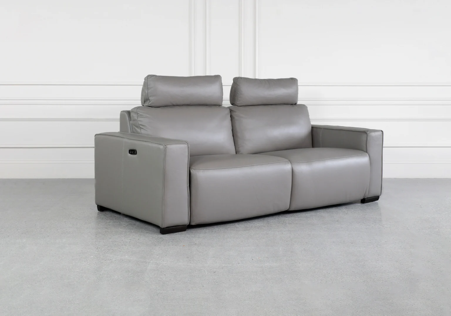 Lotus Iron Leather Sofa Angle