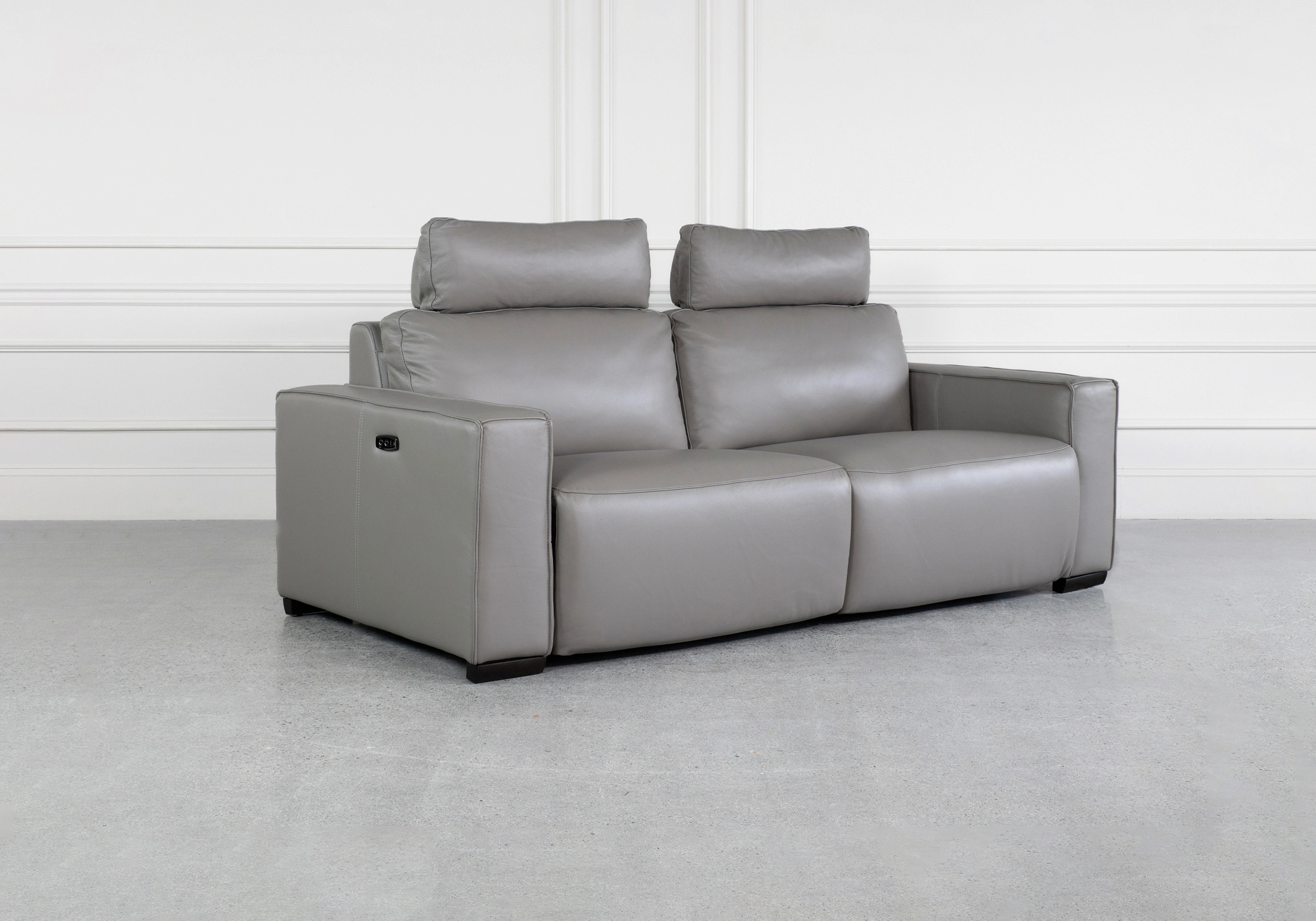 Lotus Iron Leather Sofa Angle
