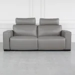 Lotus Iron Leather Sofa Front