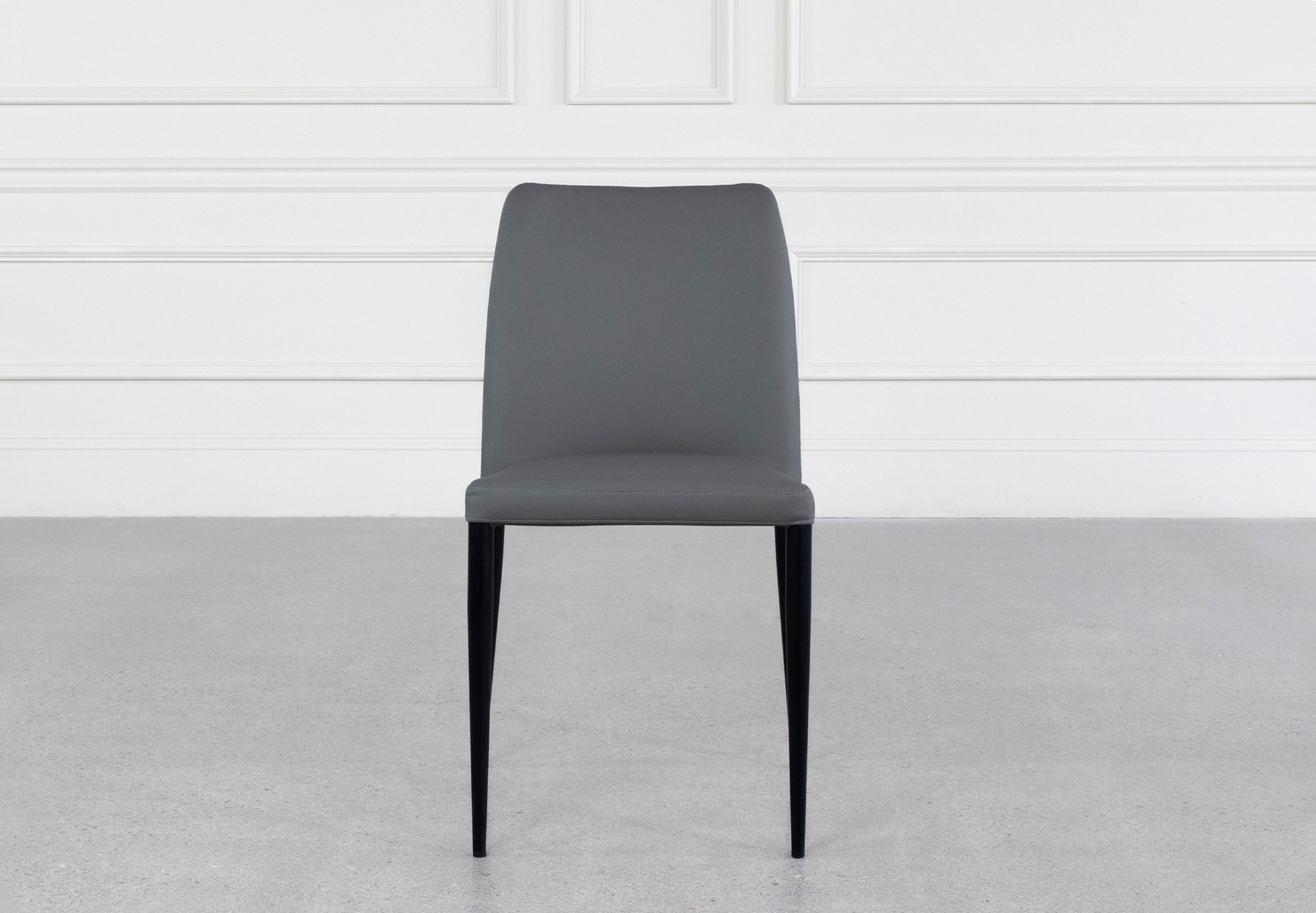 Stack Chair Dk Grey Front