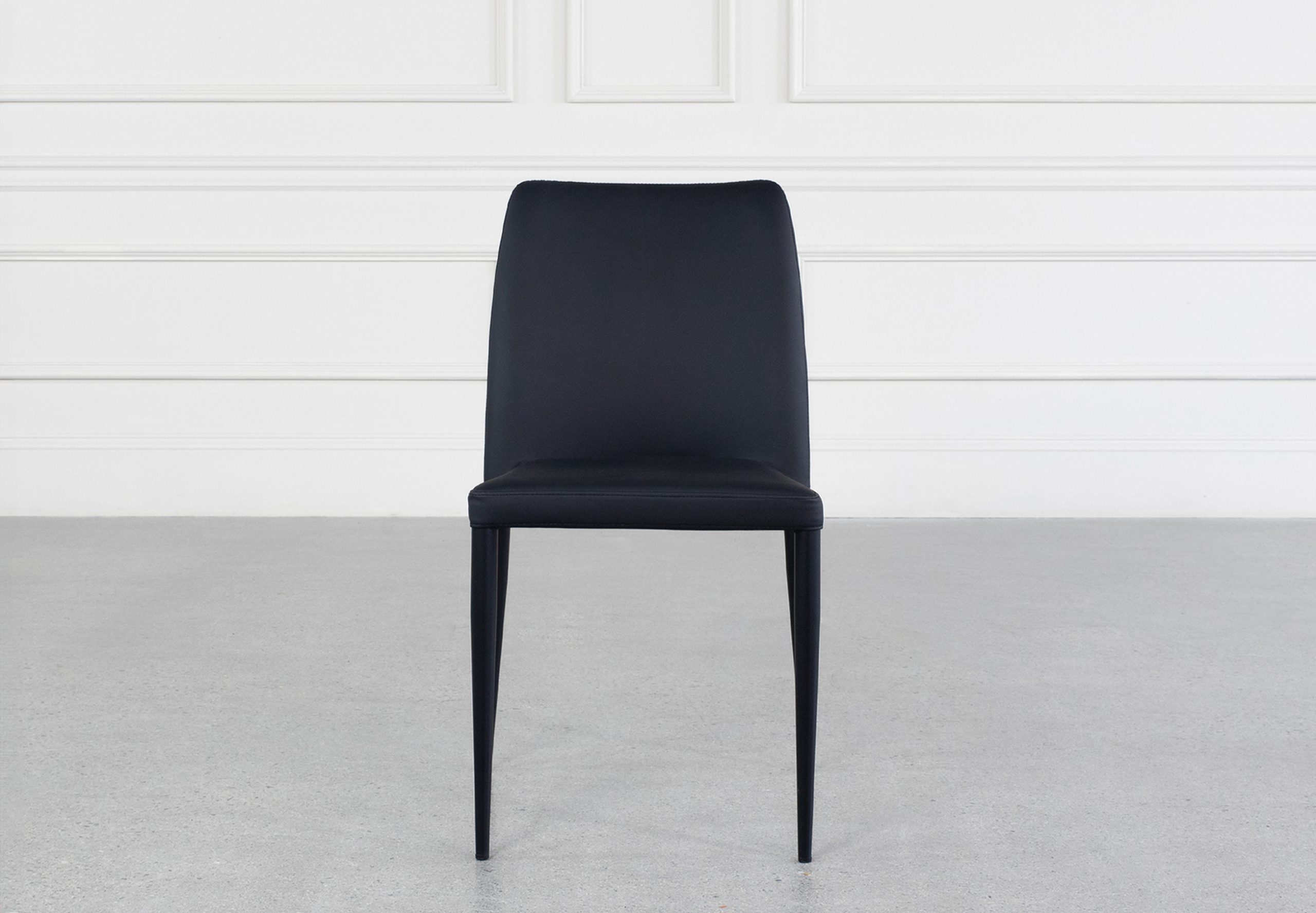 Stack Dining Chair Black Front