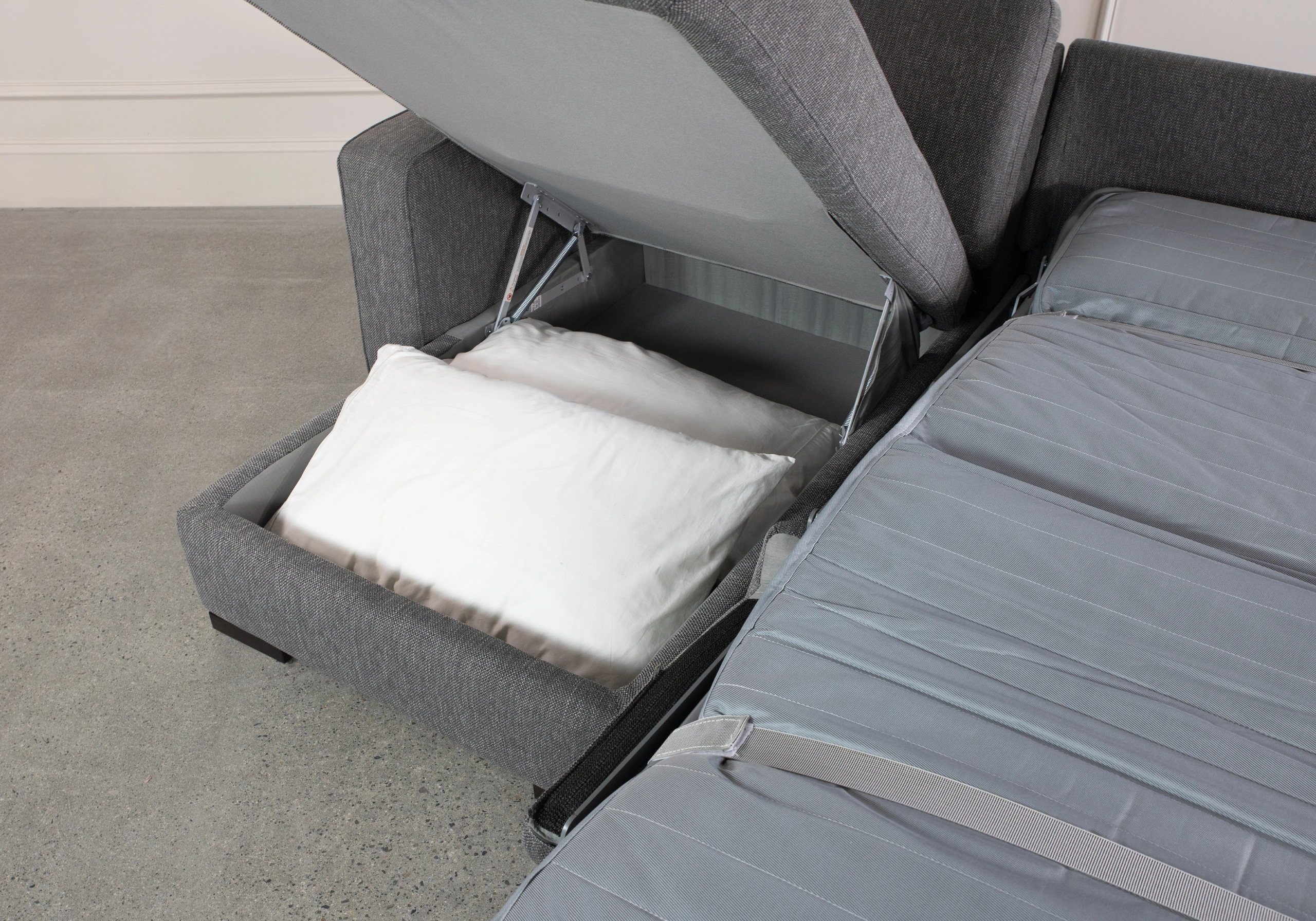 Taylor Grey Fabric Sofabed Storage Taylor Grey Fabric Sofabed Storage