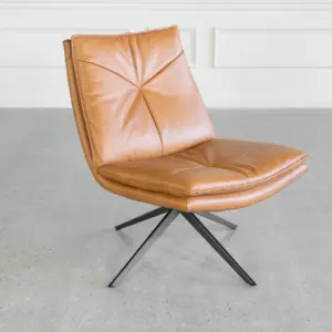 Aubrey Camel J664 Leather Accent Chair Aubrey Camel J664 Leather Accent Chair