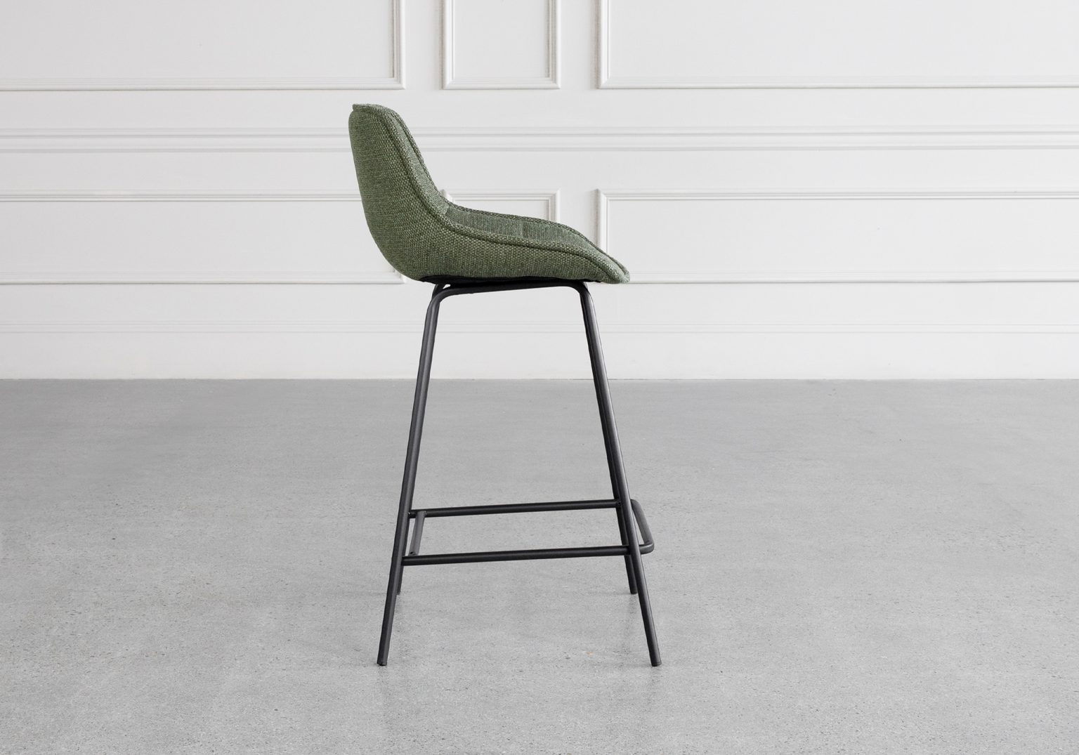 Davie Sage 355 Fabric Counter Stool Side