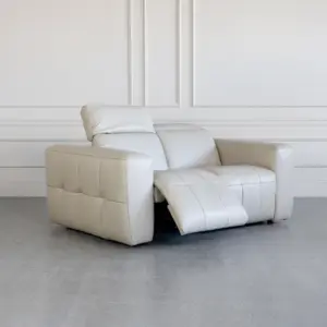 Haven Taupe M5652 Leather Loveseat Angle R