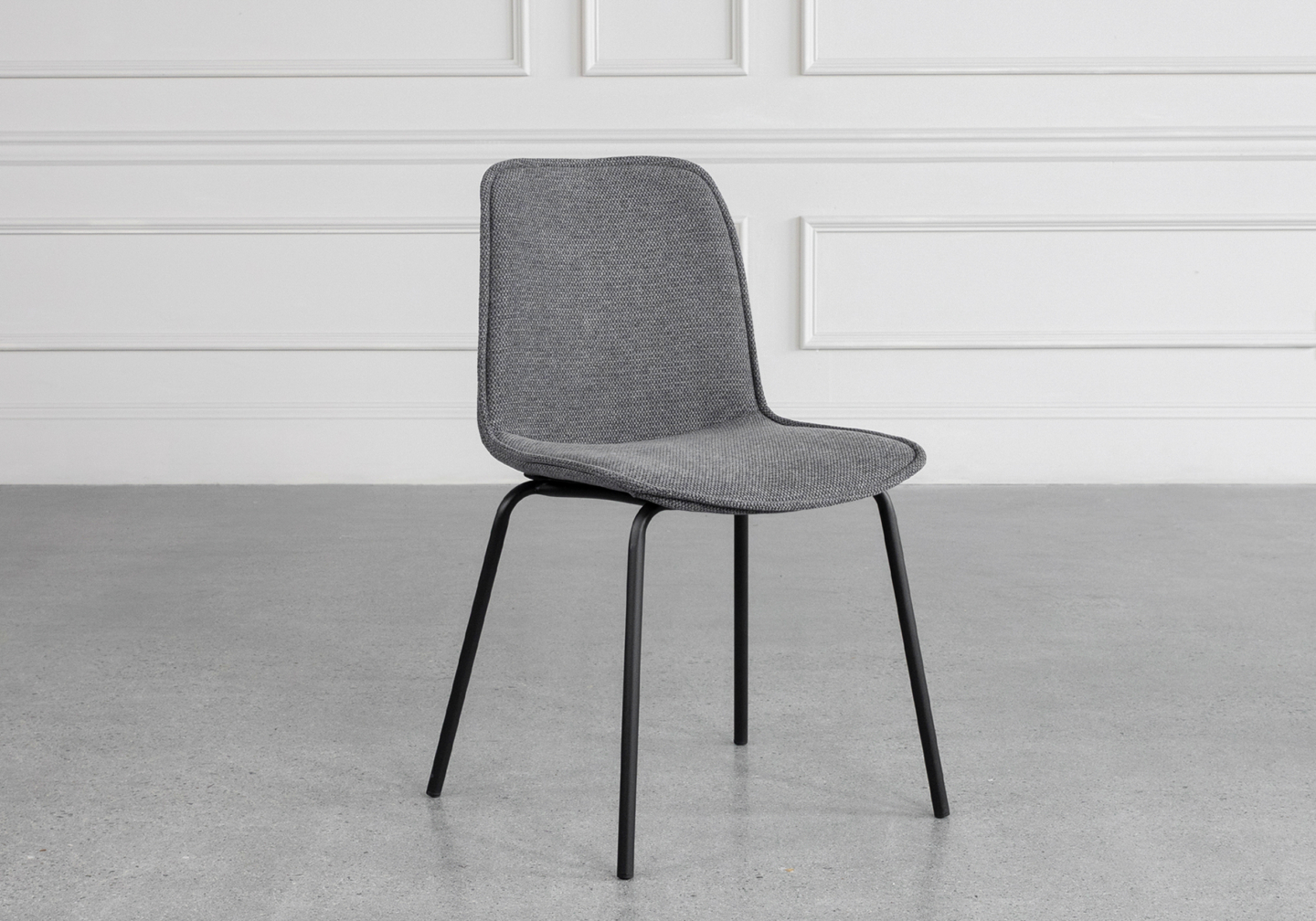 Scott Grey 456 Fabric Dining Chair Angle
