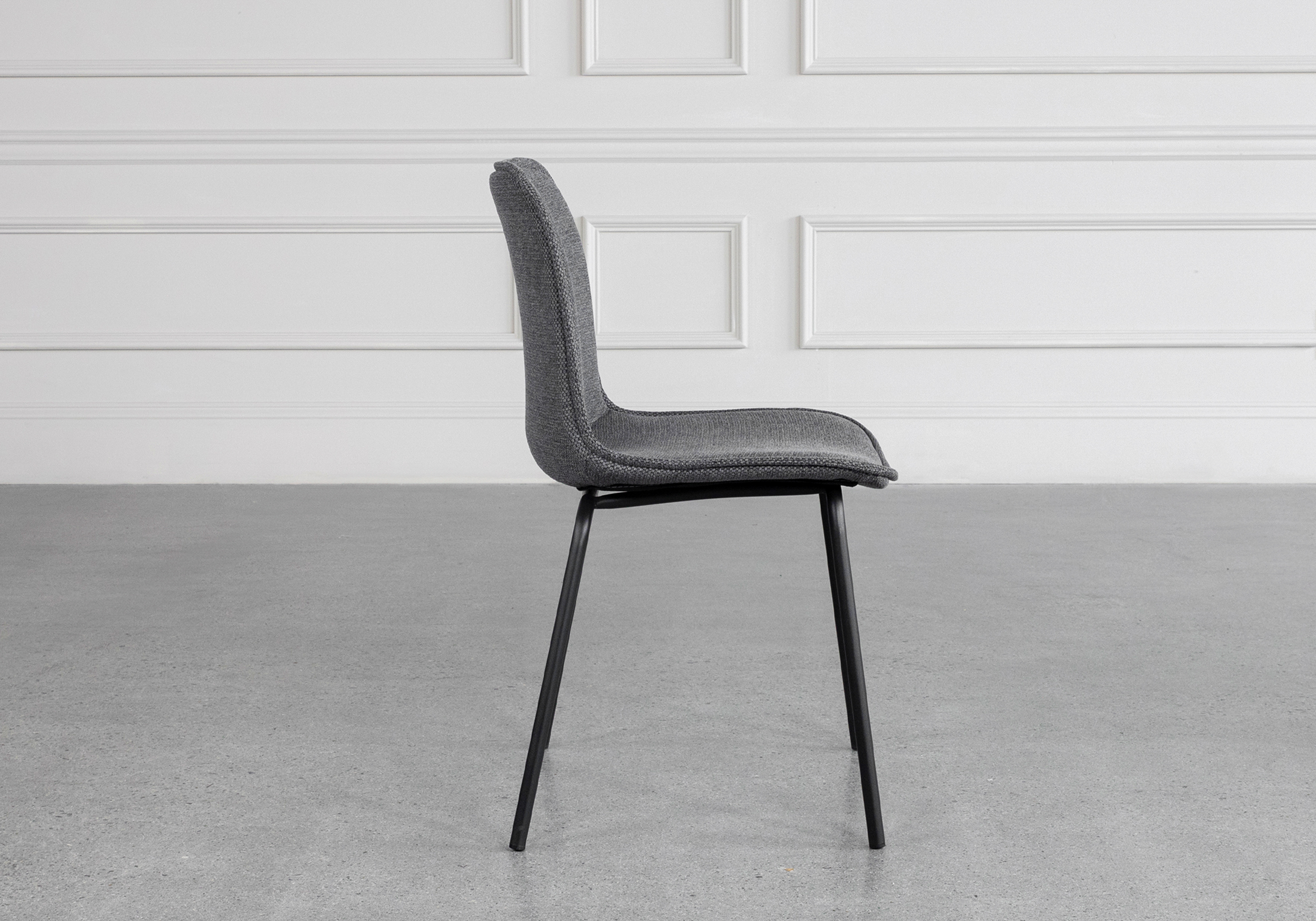 Scott Grey 456 Fabric Dining Chair Side Scott Grey 456 Fabric Dining Chair Side