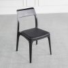 Alfred Black Vinyl Dining Chair