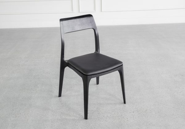 Alfred Black Vinyl Dining Chair