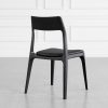 Alfred Black Vinyl Dining Chair - Back