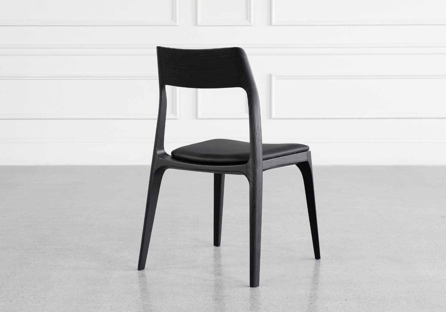 Alfred Black Vinyl Dining Chair Back