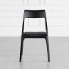 Alfred Black Vinyl Dining Chair - Front