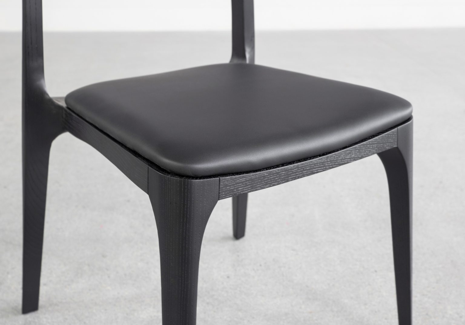 Alfred Black Vinyl Dining Chair Seat