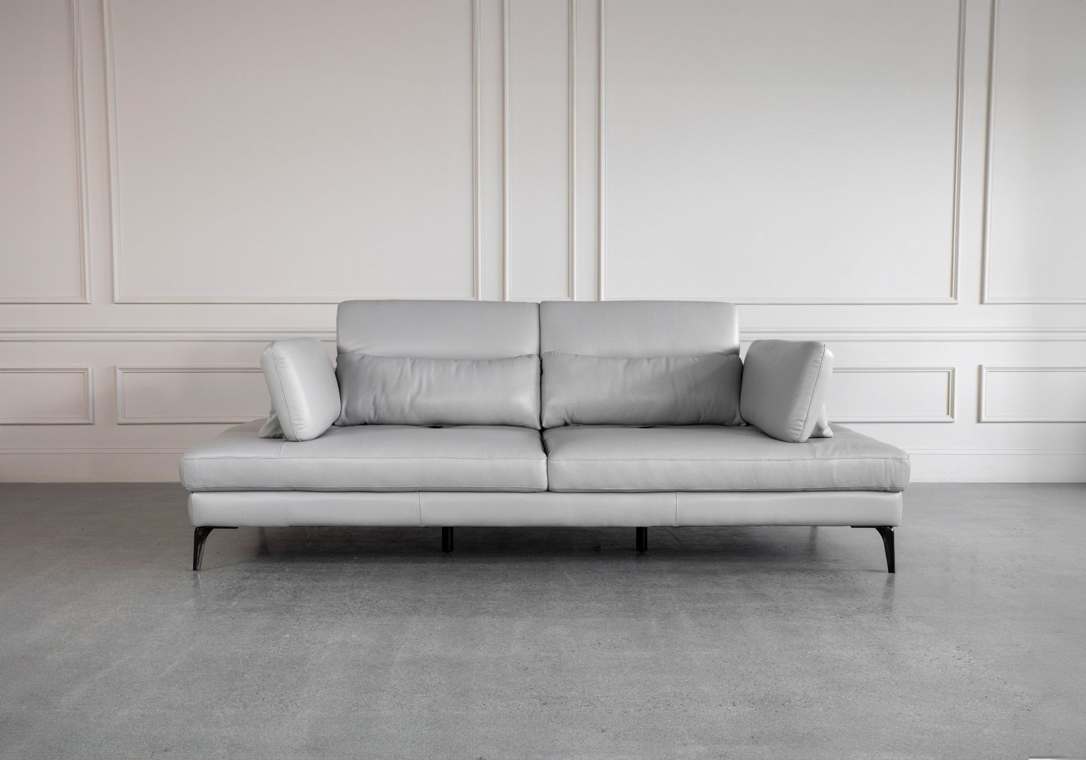 Allegra Silver L92 Leather Large Sofa Cushions