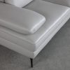 Allegra Silver L92 Leather Sofa - Details