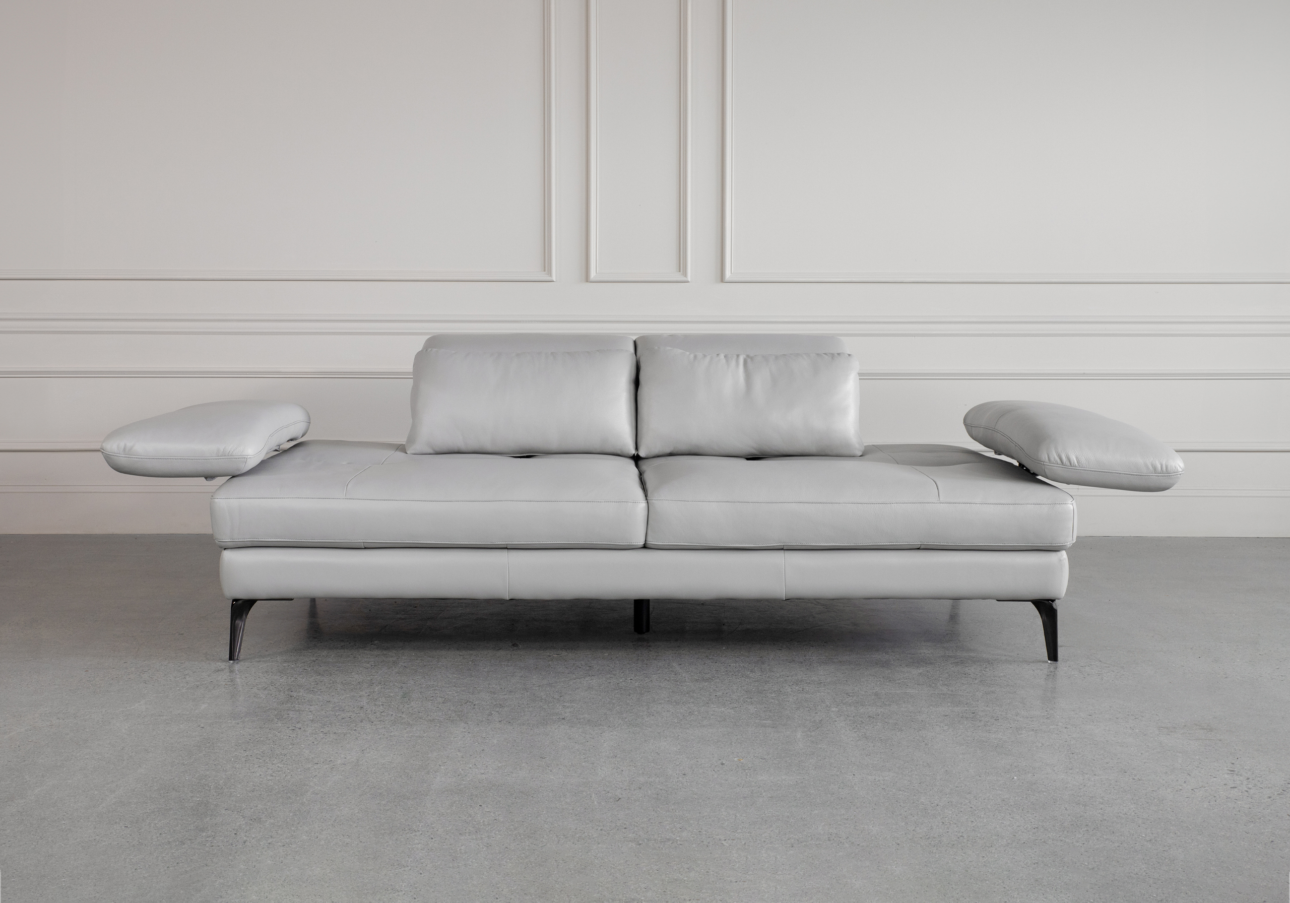 Allegra SilverL92 Leather Sofa Side Cushions Allegra SilverL92 Leather Sofa Side Cushions