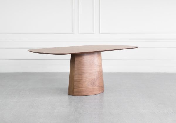 Alvin Walnut Wood Dining Table - Angle