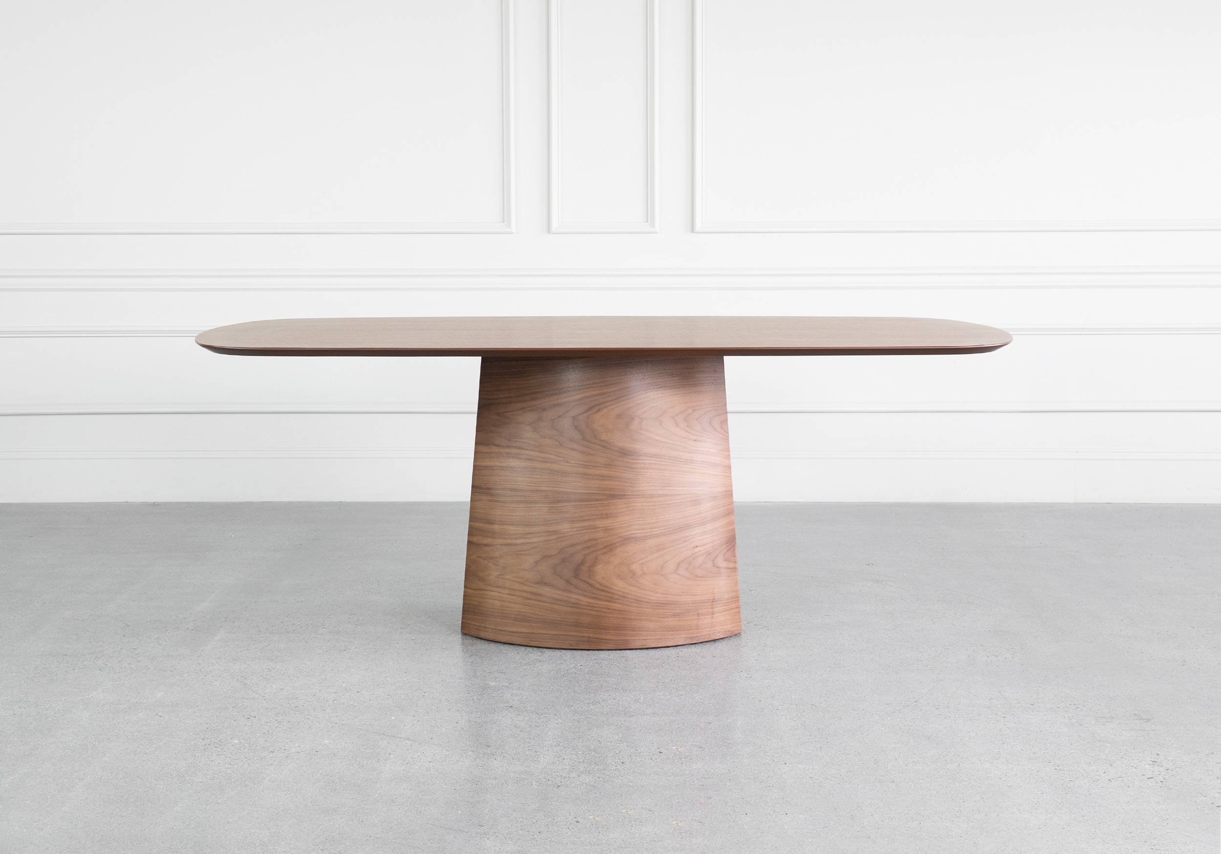 Alvin Walnut Wood Dining Table Front