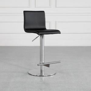 Ando Black 80 Vinyl Counter Stool Angle Ando Black 80 Vinyl Counter Stool Angle