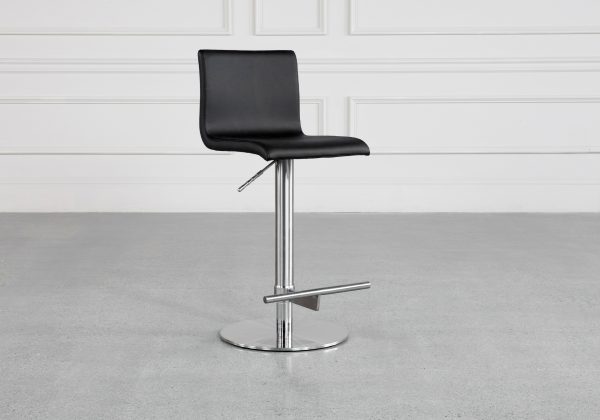 Ando Black 80 Vinyl Counter Stool - Angle