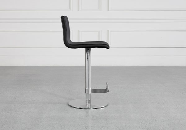 Ando Black 80 Vinyl Counter Stool - Side
