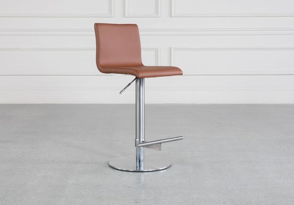 Ando Cognac 54 Vinyl Counter Stool - Angle