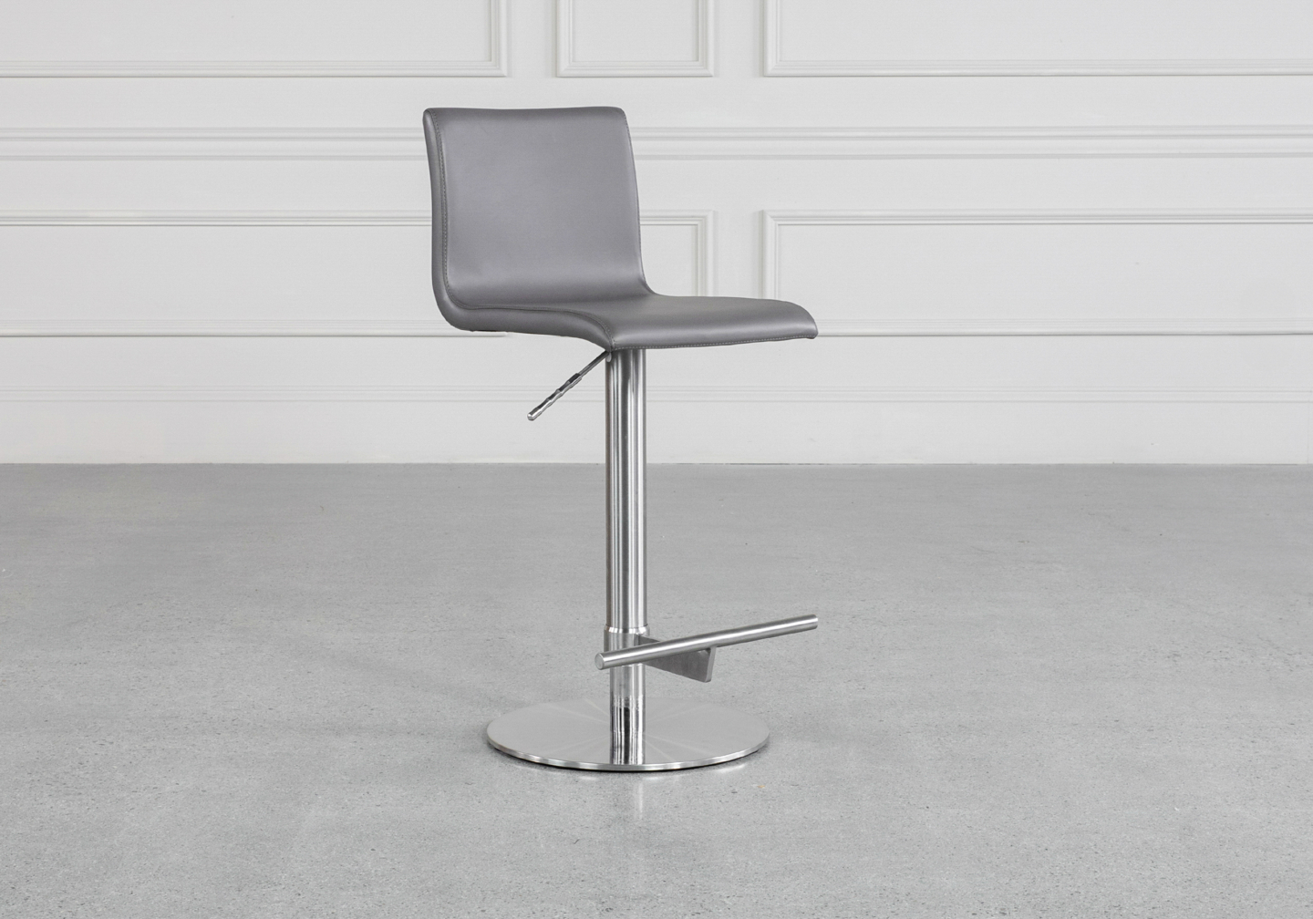 Ando Grey 49 Vinyl Counter Stool Angle