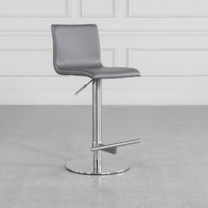 Ando Grey 49 Vinyl Counter Stool Angle Ando Grey 49 Vinyl Counter Stool Angle